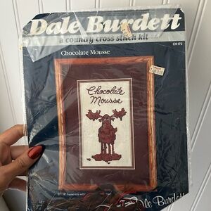 1985 Vintage Dale Burdett Chocolate Mousse Cross Stitch Kit